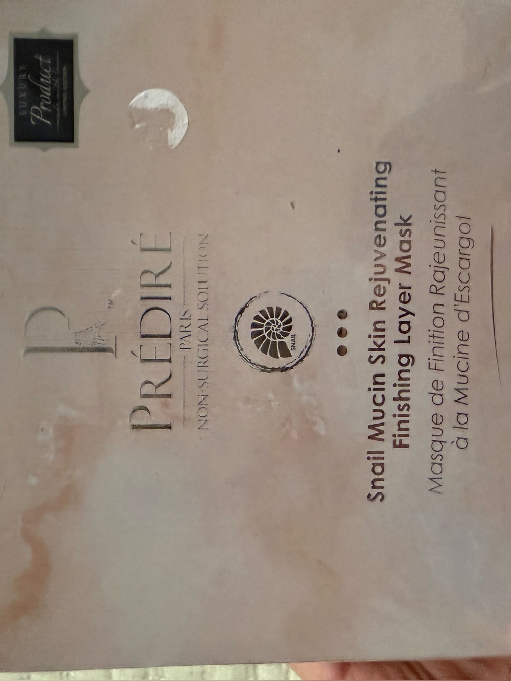 Predire Snail Mucin Skin Rejuvenating Finishing Layer Mask - Pink